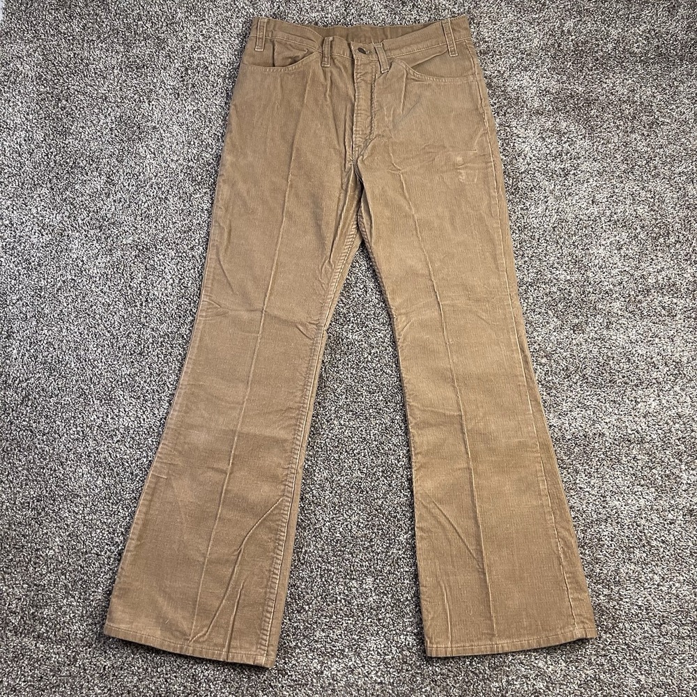 Vintage 70s Levis 646 Corduroy Pants Mens Size 32x30 Brown Bootcut Flare Talon
